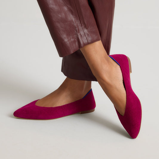 hover | Model wearing The Point III in ReVelvet Mulberry.