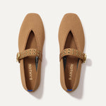 The Max Buckle Mary Jane in Java Chip shown from the top.
