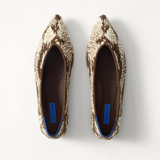 PDP | The Point III in ReVelvet Brown Python shown from the top.