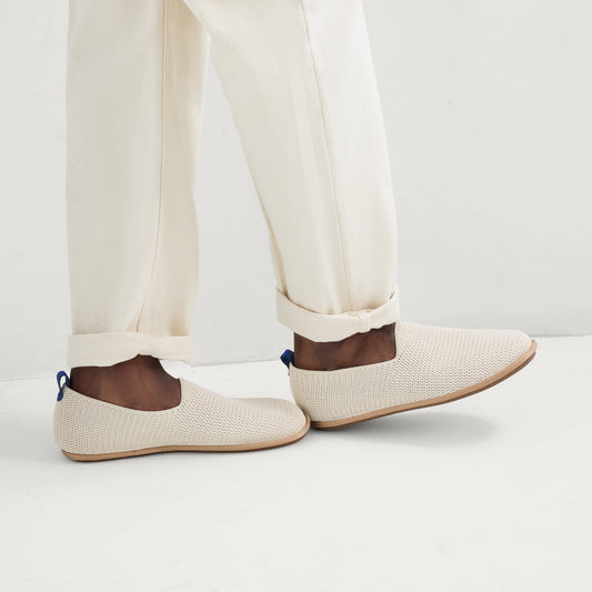 hover | Model wearing The Men's Cruiser Loafer in Pebble.