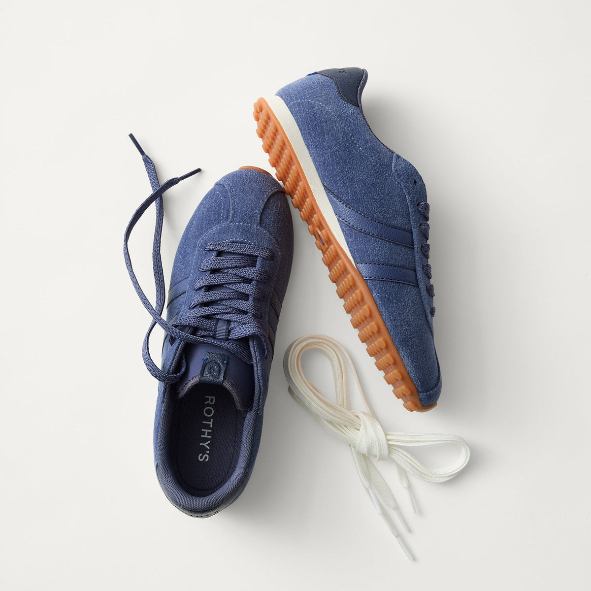 PDP |The Ivy Sneaker in ReVelvet Overcast shown from the top.